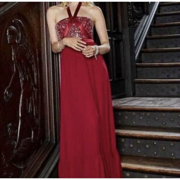 NEW Altar'd State red sequin maxi formal‎ dress, size L - Picture 1 of 16